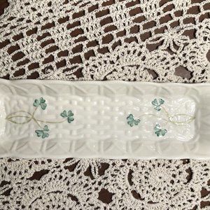 Belleek Classic Shamrock Mint Tray 2083